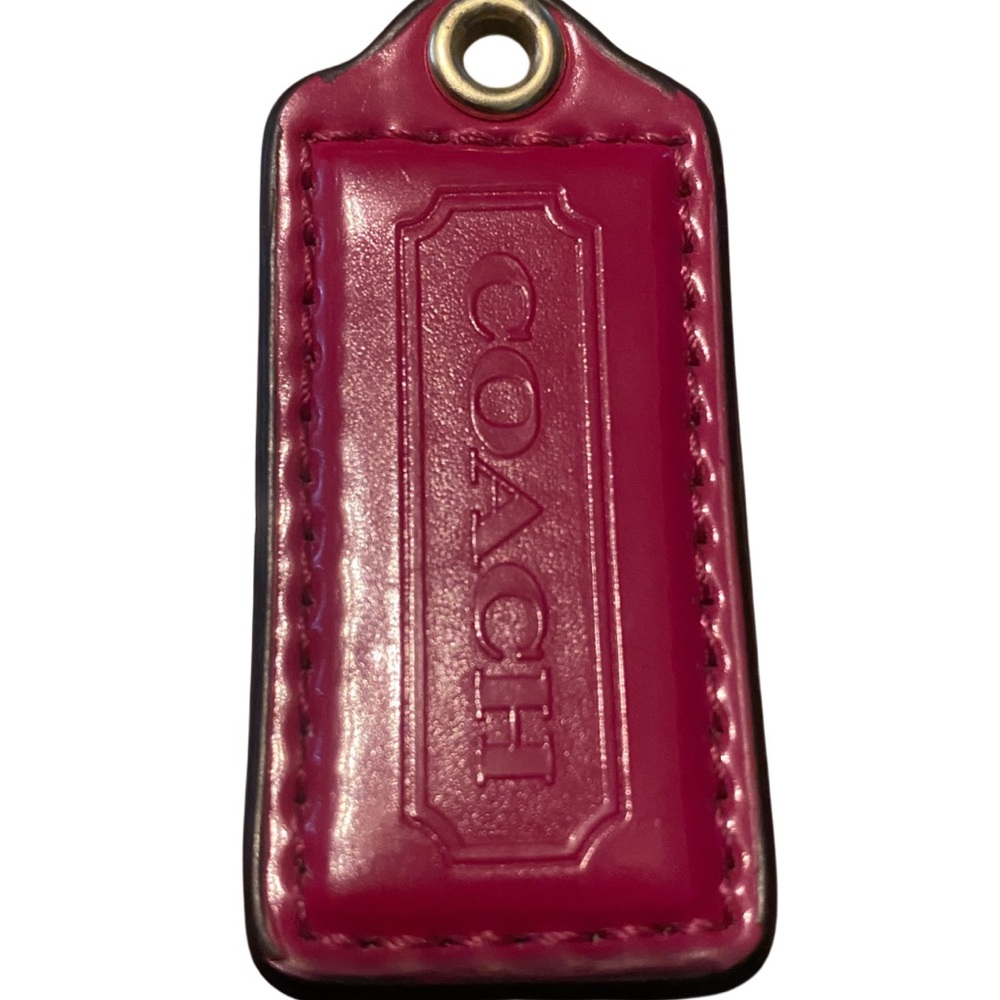 Coach Pink Fuchsia Leather Hangtag - Picture 2 of 3